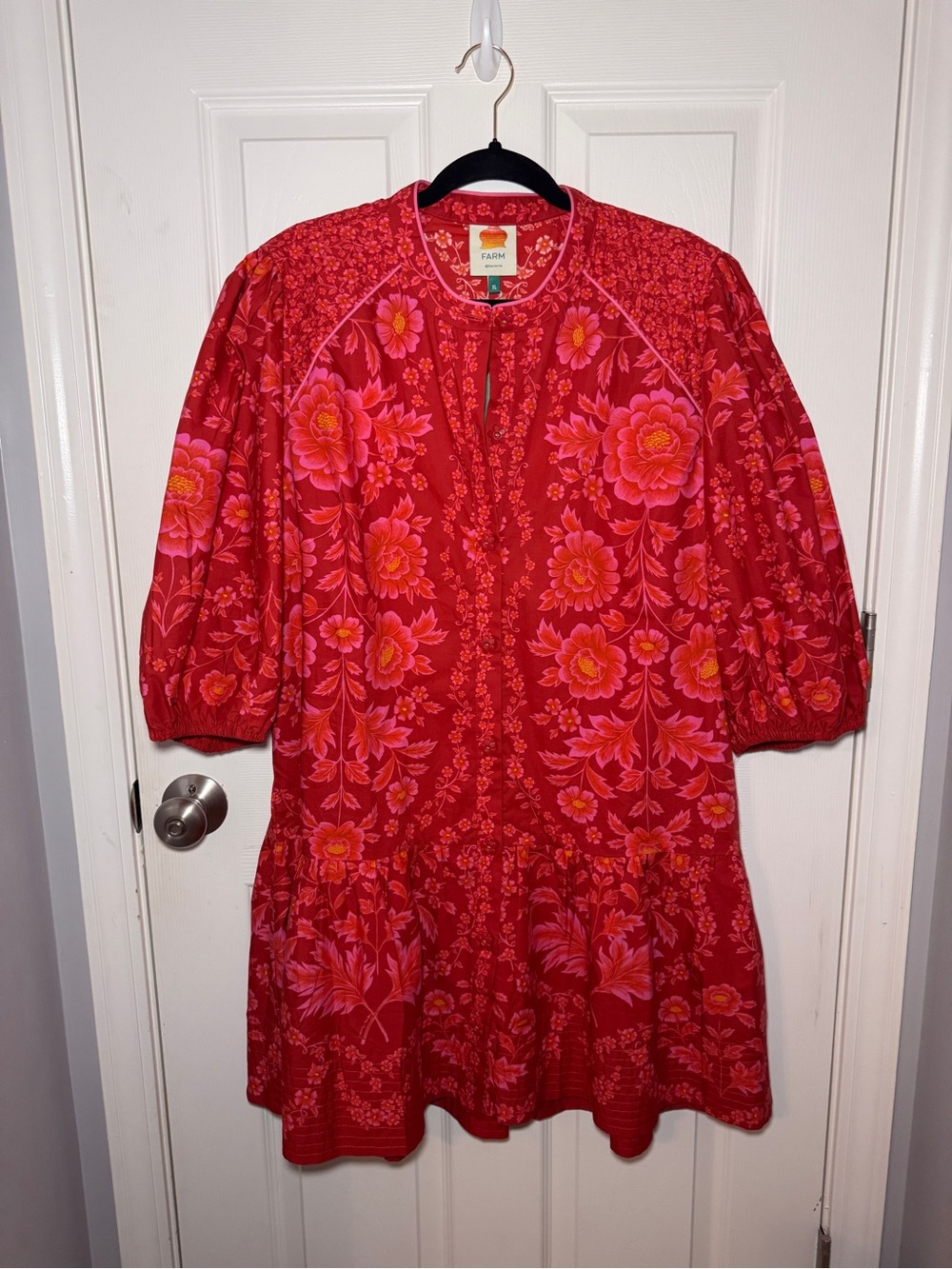 NWT FARM Rio Red Olivia Mini Dress - Picture 2 of 16
